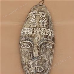 木雕脸谱 装饰面具 工艺品