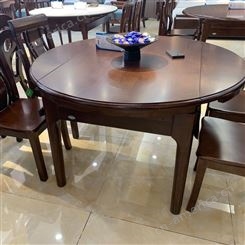 简约餐桌  实木圆桌 餐厅圆桌价格 餐厅桌椅 圆桌定制