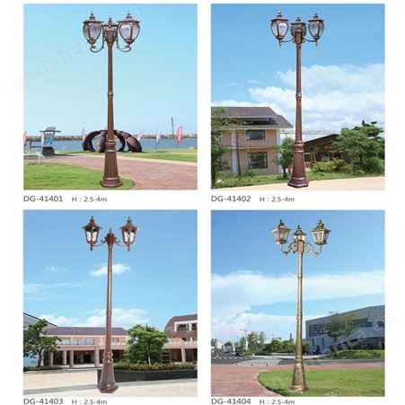 劲辉LED公园4米欧式庭院灯 压铸铝庭院灯杆定制