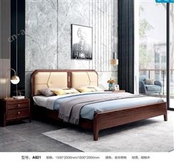 北京北欧双人床简约现货供应新中式家具