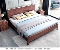天津北欧双人床简约现货供应新中式家具