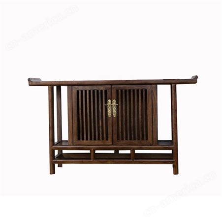 新中式玄关台 实木条案现代 简约端景台禅意装饰柜门厅靠墙玄关桌子 可定做